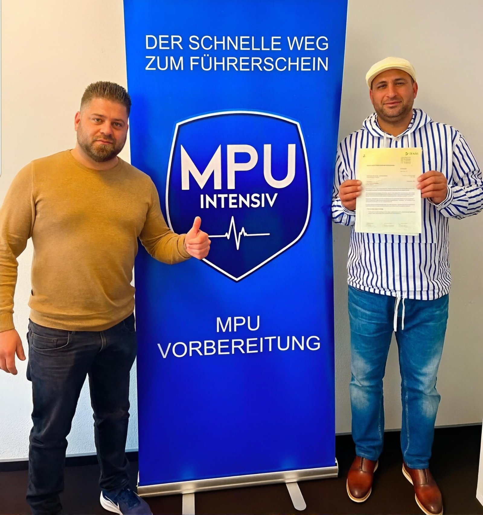 Kunde von Fahrzentrum mit positivem MPU-Intensiv-Gutachten